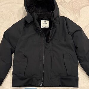 Abercrombie Black Hooded Jacket Big Boy 15/16